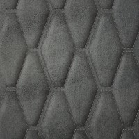 Замша искусственная стёганая «intipi» Loza (серый/серый, ширина 1.35 м, толщина 5.9 мм)